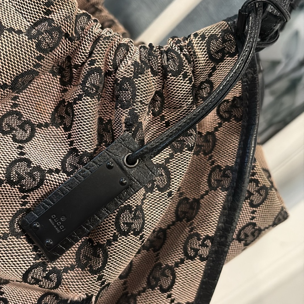 Gucci Brown Canvas Tote with Monogram Pattern - Picture 3 of 14